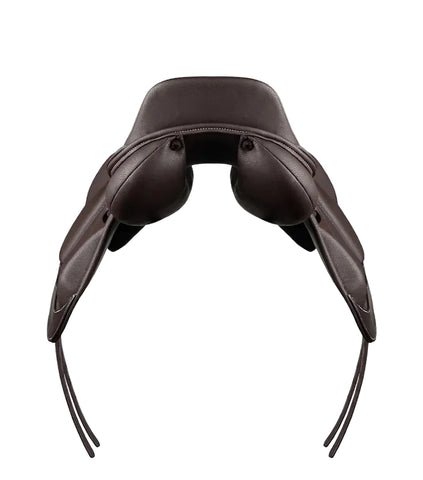 Rouen Synthetic Monoflap Cross Country Dark Brown Leather Saddle