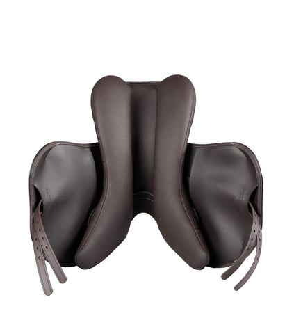 Rouen Synthetic Monoflap Cross Country Dark Brown Leather Saddle