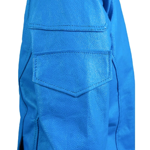 Superman Blue Leather Jacket