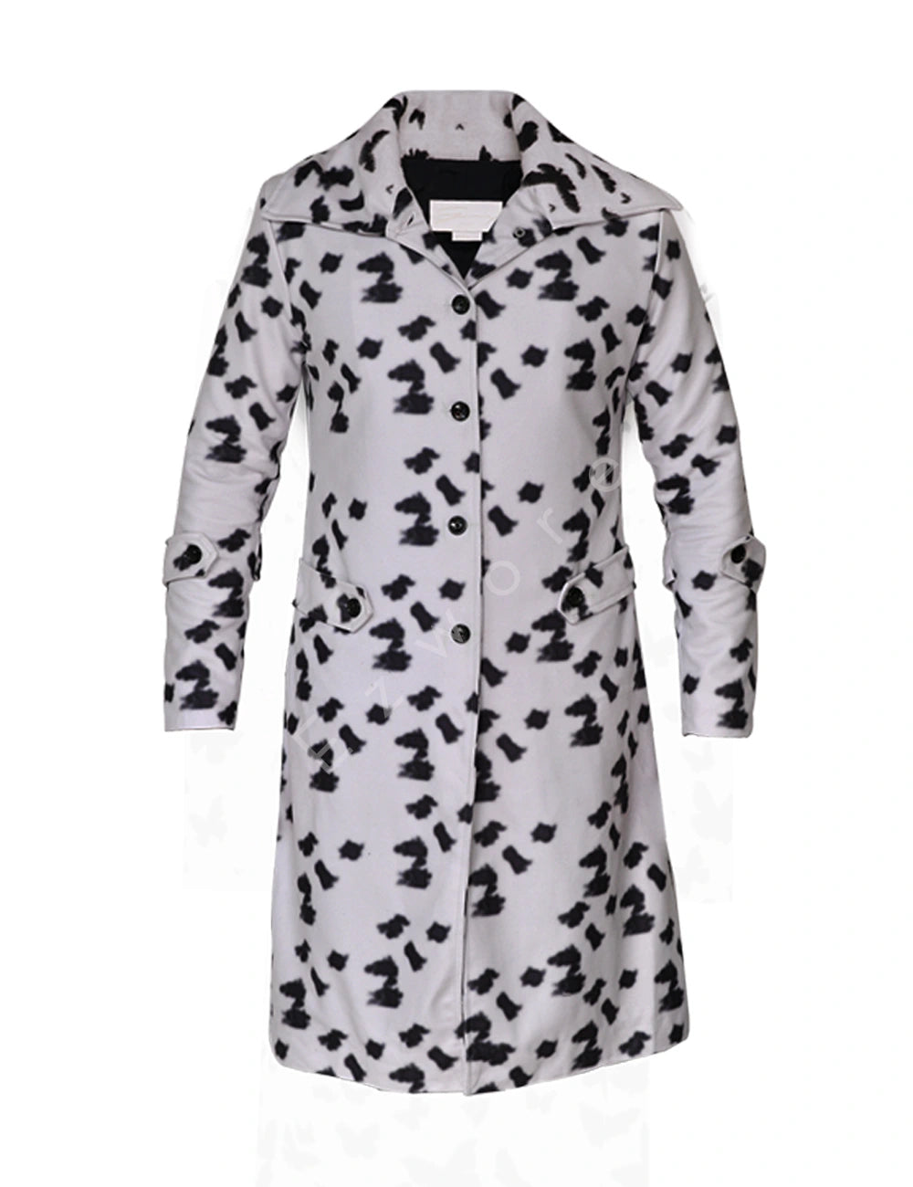 Tall Dalmatian White Cotton Coat