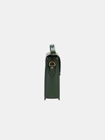 The Artisan Binocular Green Leather Satchel