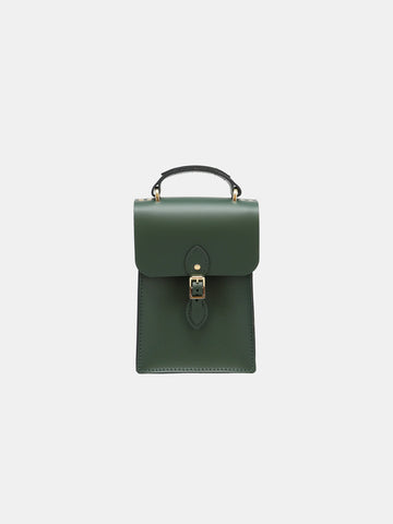 The Artisan Binocular Green Leather Satchel