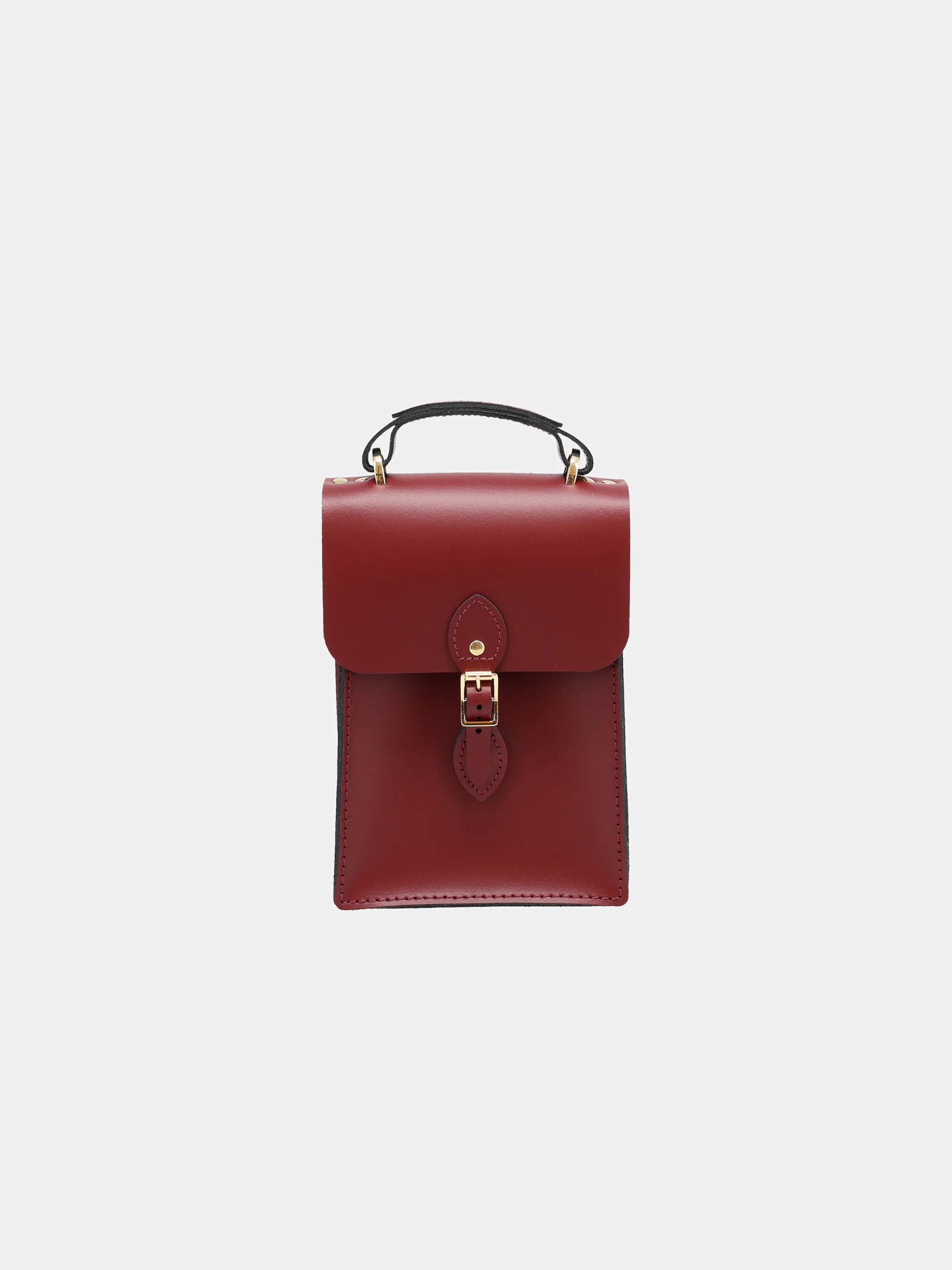 The Artisan Binocular Maroon Leather Satchel