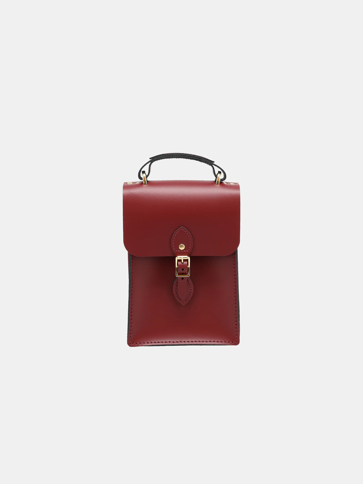 The Artisan Binocular Maroon Leather Satchel