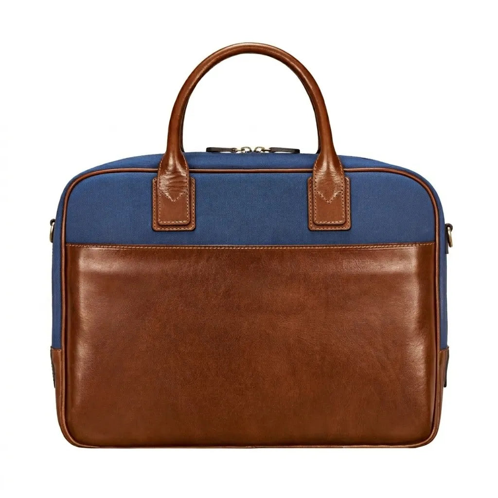 The Calvino Canvas - Men's Leather Laptop Business Bag