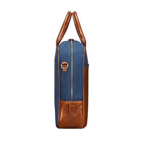 The Calvino Canvas - Men's Leather Laptop Business Bag
