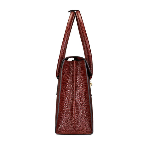 The Fabia Croco - Ladies Croc Leather Work Laptop Handbag