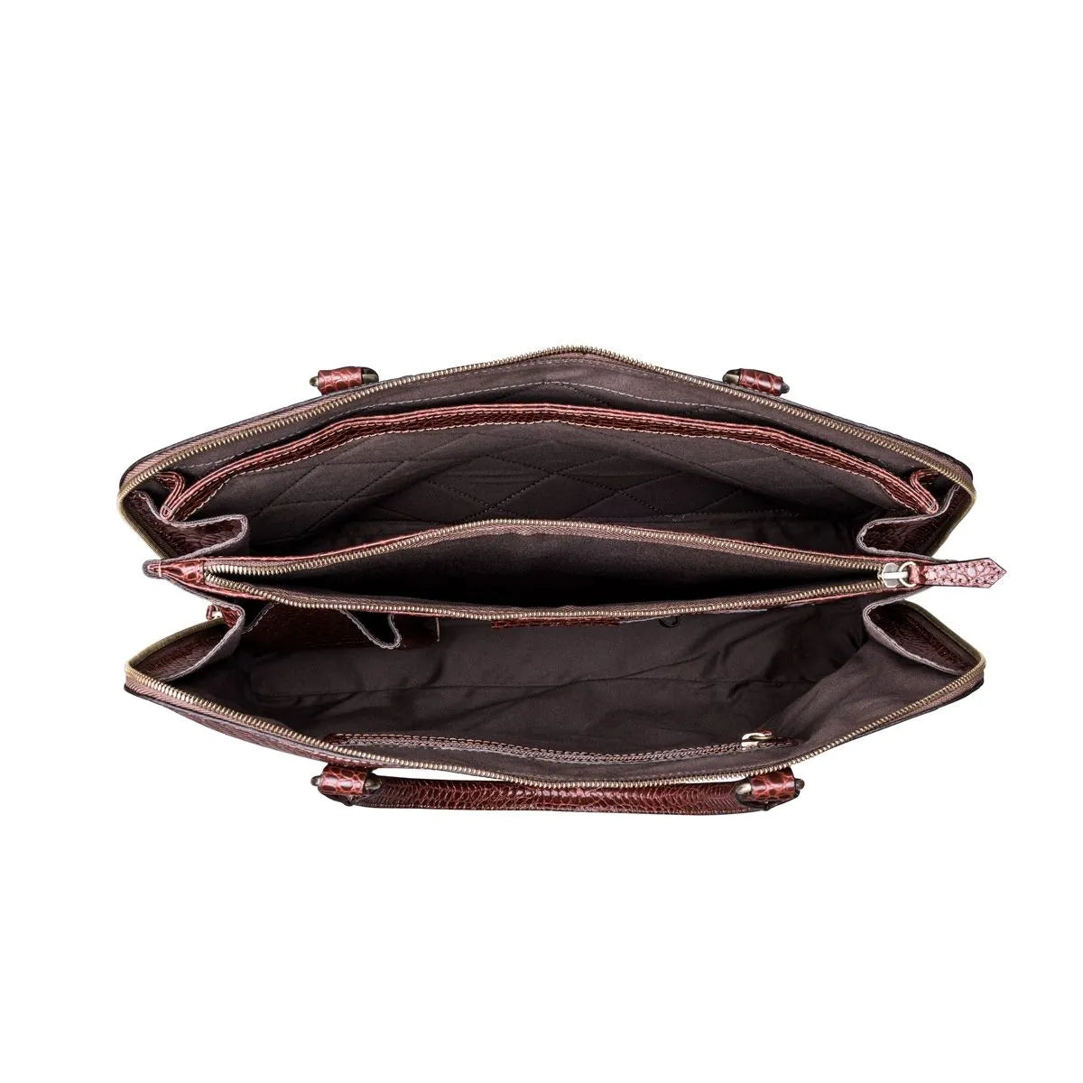 The Fiorella Croco - Croc Effect Laptop Briefcase For Women