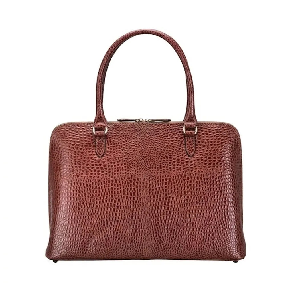 The Fiorella Croco - Croc Effect Laptop Briefcase For Women