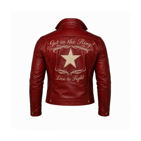 KOF XIV Terry Bogard Red Leather Jacket
