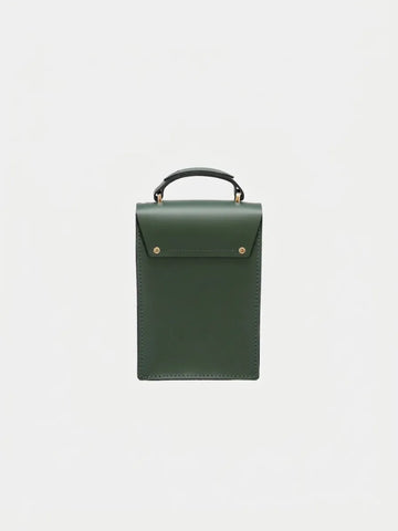 The Artisan Binocular Green Leather Satchel