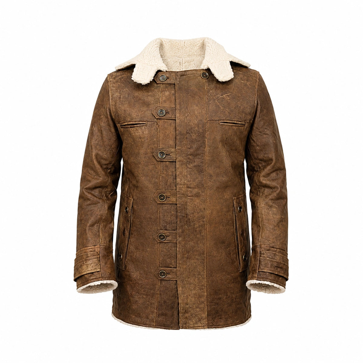 The Dark Knight Rises Bane Shearling Leather Coat