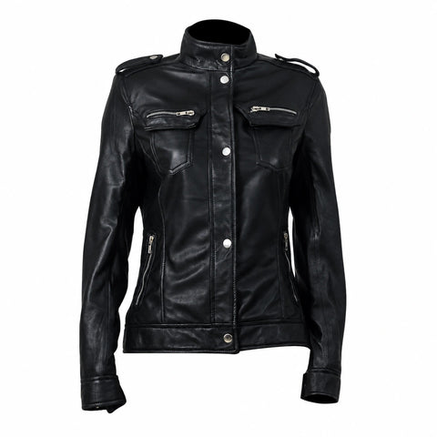 Lara Croft Tomb Raider Black Leather Jacket