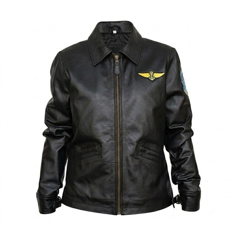 Kelly McGillis Top Gun Flight Leather Jacket