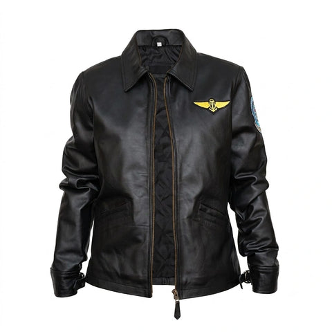 Kelly McGillis Top Gun Flight Leather Jacket