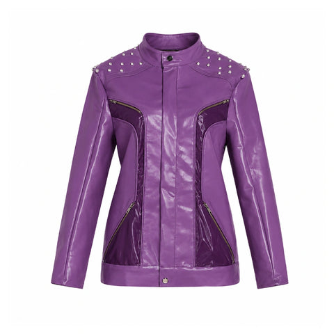 Travis Strikes Again Purple Studded Jacket