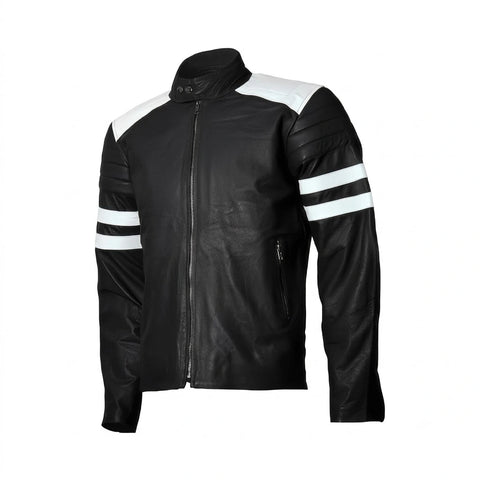 Tyler Durden Mayhem Black Leather Jacket