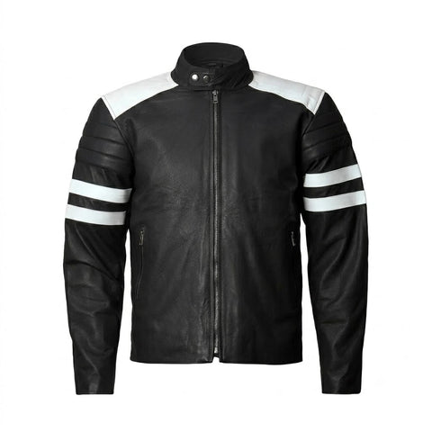 Tyler Durden Mayhem Black Leather Jacket