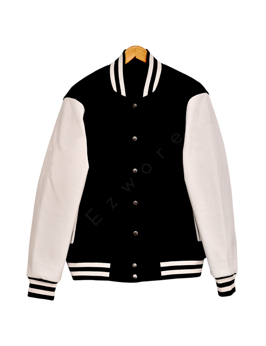 Vaxton Black & White Varsity Jacket
