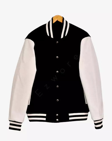 Vaxton Black & White Varsity Jacket