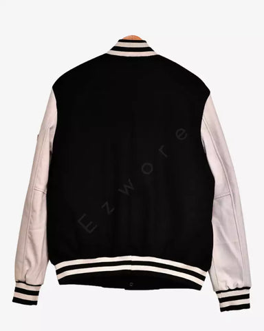 Vaxton Black & White Varsity Jacket