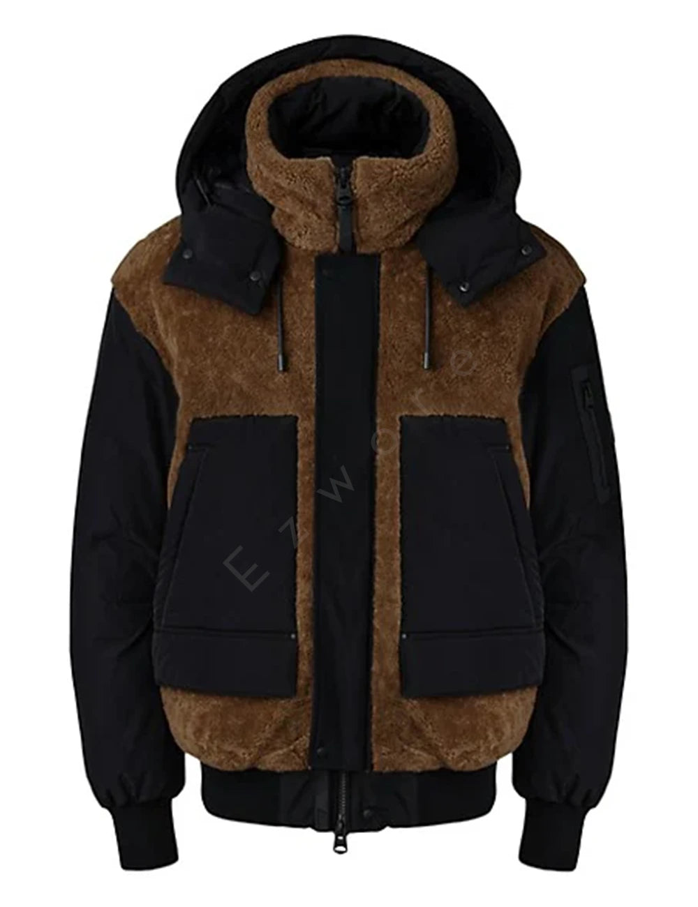 Viggo Black Down Sheepskin Jacket