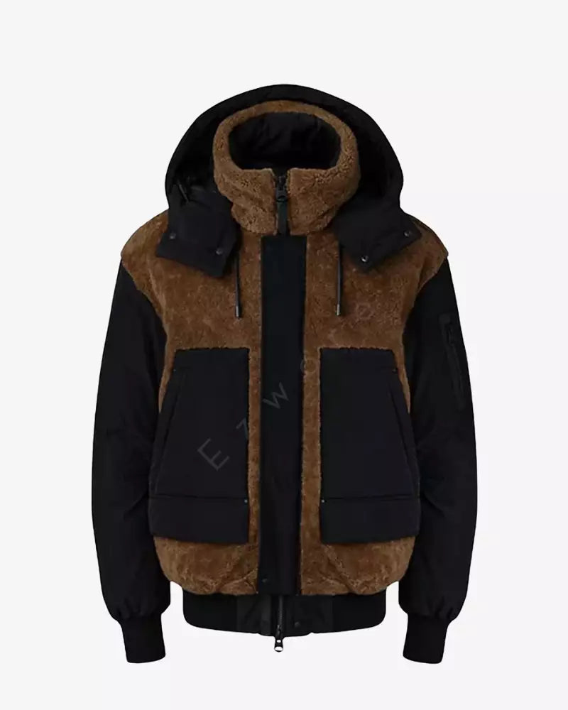 Viggo Black Down Sheepskin Jacket