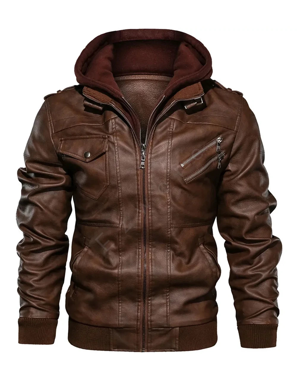 Vintage Biker Hooded Jacket