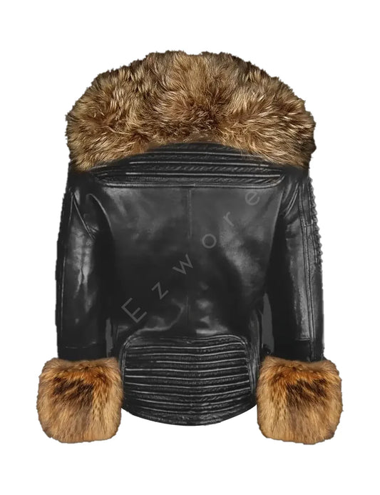 Womens Fur Leather Jacket