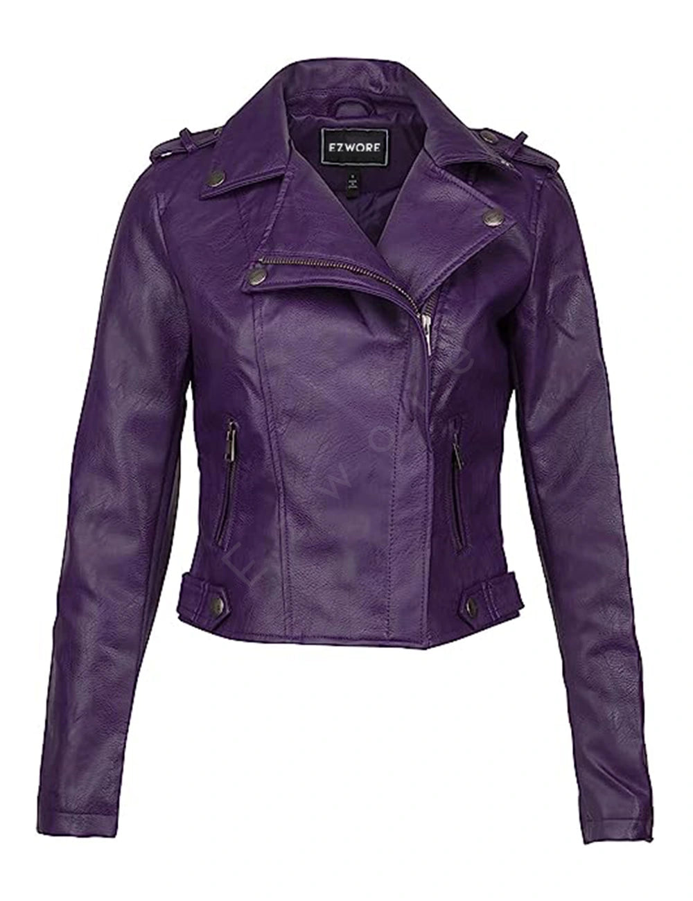 Women Purple Biker Jacket