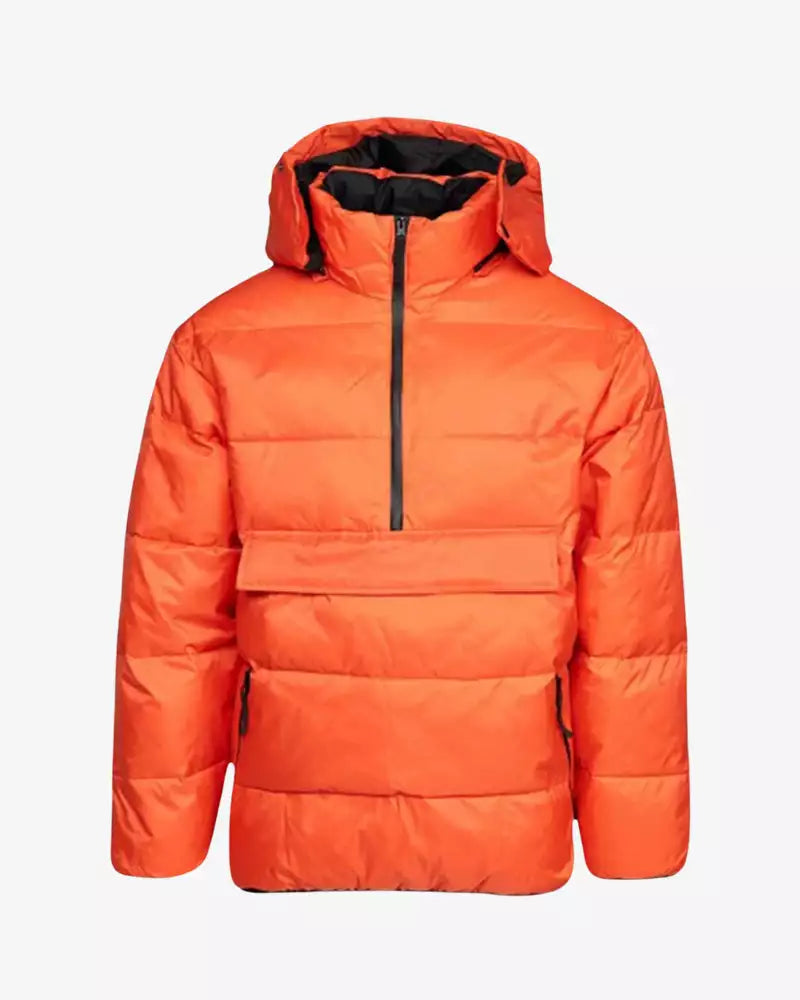 Women Orange Hooded Puffer Jacket