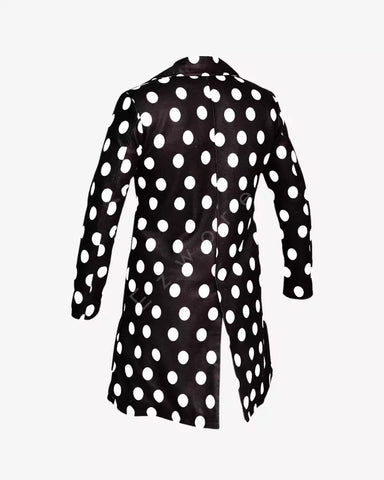 Women Polka Dot Print Coat