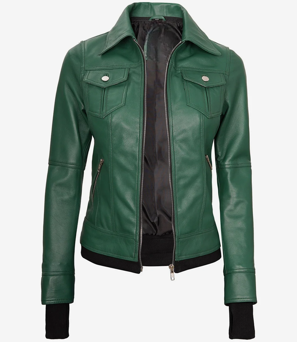 Womens-Bomber-Leather-Jacket-with-Removable-Hood
