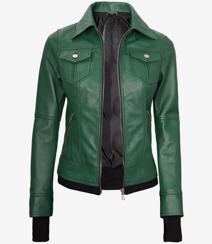 Womens-Bomber-Leather-Jacket-with-Removable-Hood