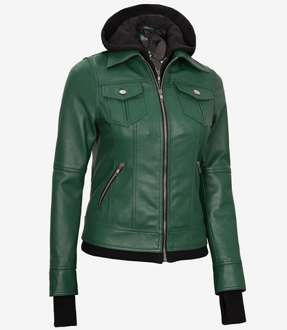 Womens-Green-Bomber-Leather-Jacket-with-Removable