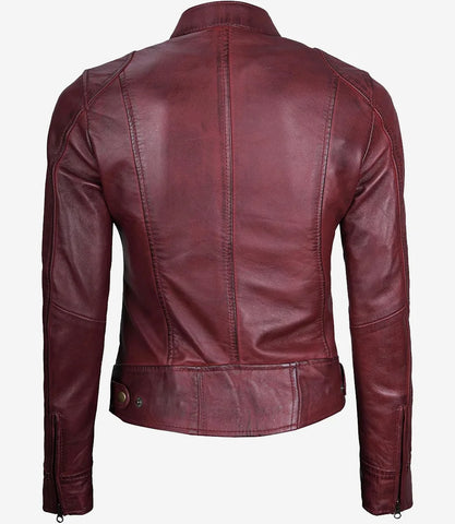Womens-Real-Leather-Burgundy-Biker-Style-Jacket