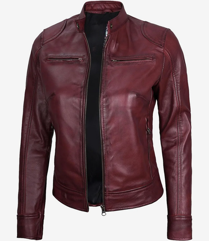 Womens-Real-Leather-Burgundy-Jacket