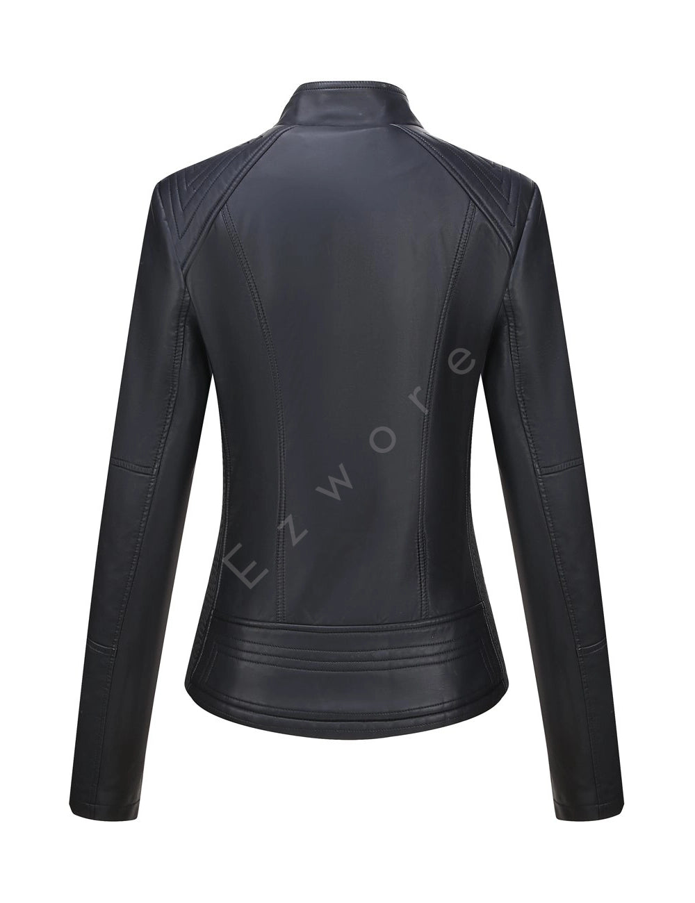 Women Cafe Racer Black Leather Jacket