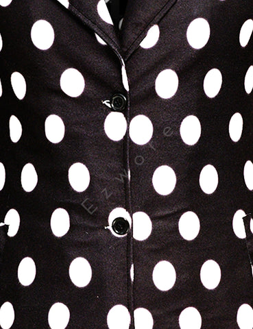 Women Polka Dot Print Coat