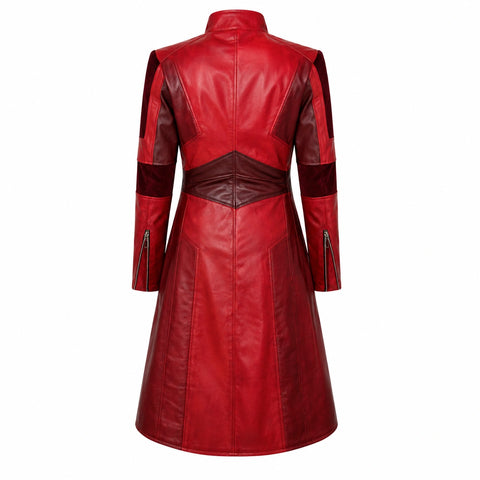 Womens Scarlet Witch Red Trench Coat