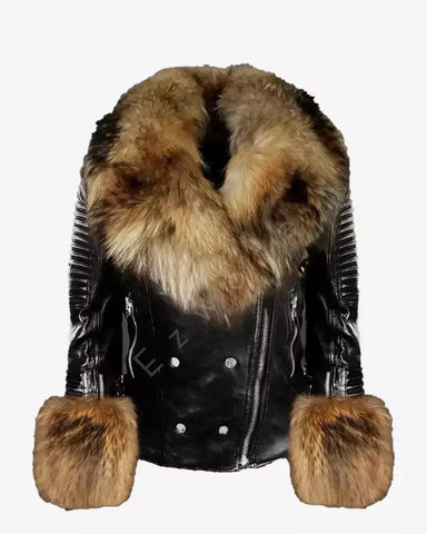 Womens Fur Leather Jacket