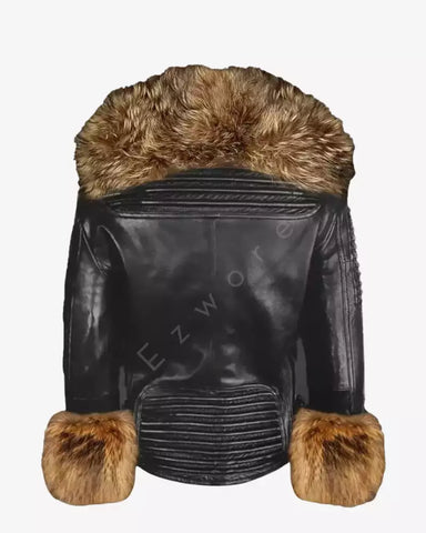 Womens Fur Leather Jacket