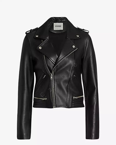 Womens Moto Biker Jacket