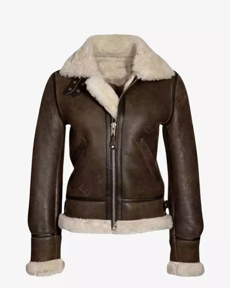 Womens Shearling Brown Jacket