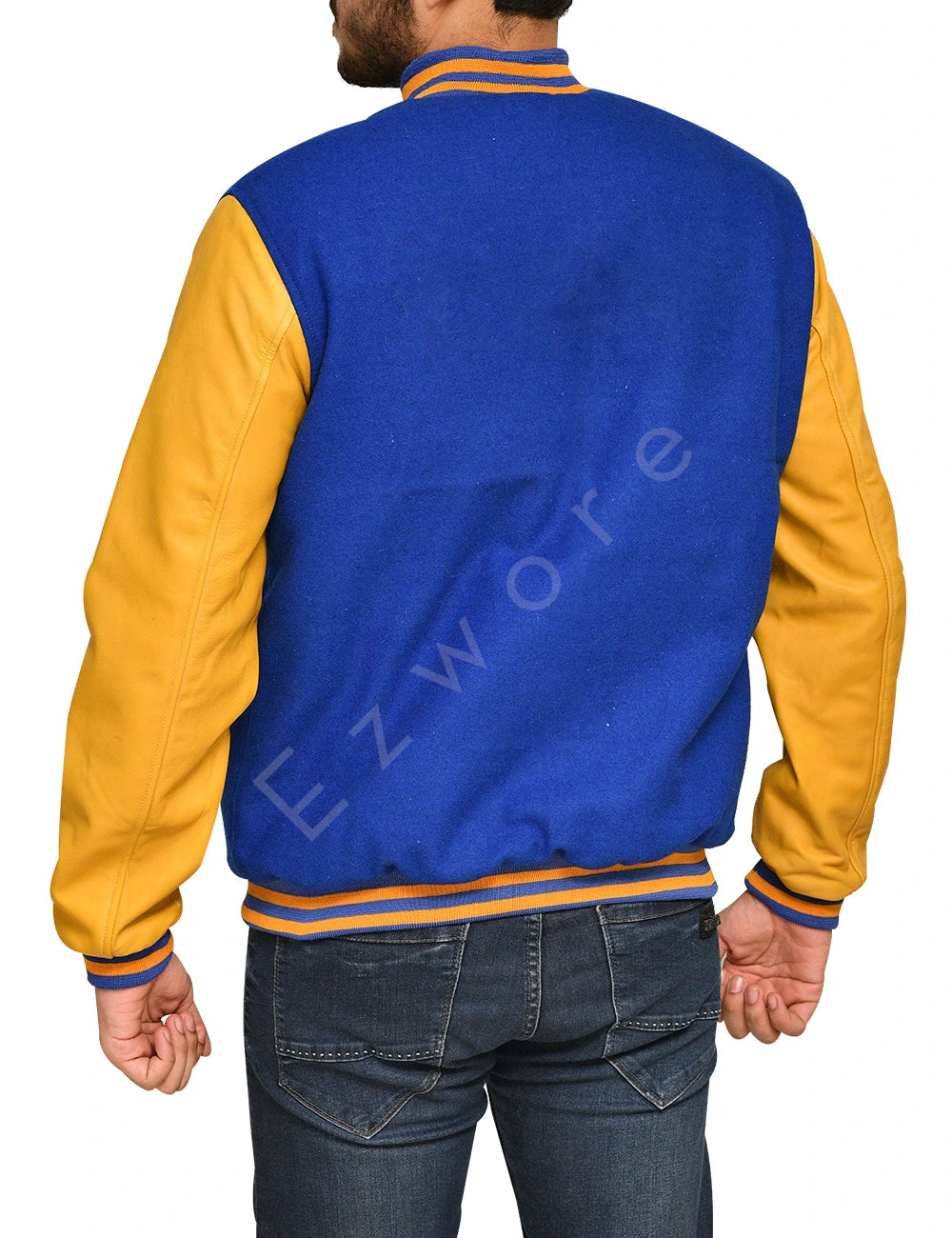 Yellow and Royal Blue Varsity Jacket