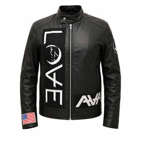 Angels And Airways Love Leather Jacket